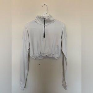 Pretty Little Thing Crop Quarter Zip Crop Sweater Sweatshirt 4